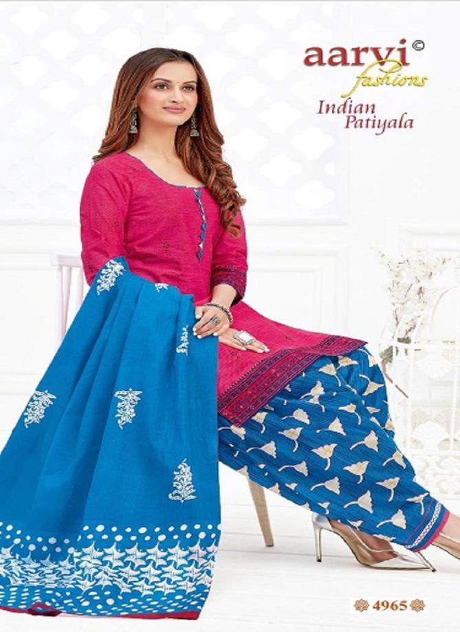 Aarvi Fashion Indian Patiyala Vol 1 Latest Fancy Designer Printed  Pure Cotton Ready made Salwar Suit Collection